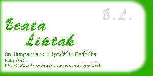 beata liptak business card